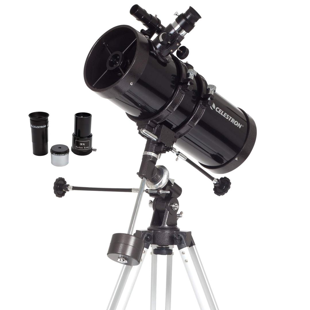 CelestronPowerSeeker 127EQ Telescope - Manual German Equatorial Telescope for Beginners - Compact and Portable - Bonus Astronomy Software Package - 127mm Aperture