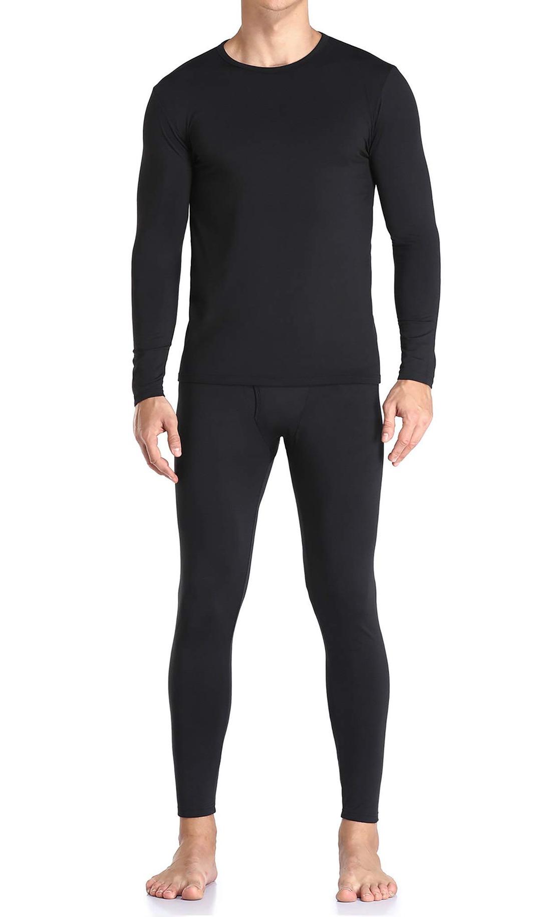 WEERTIThermal Underwear for Men Long Johns with Fleece Lined, Base Layer Men Cold Weather Top Bottom