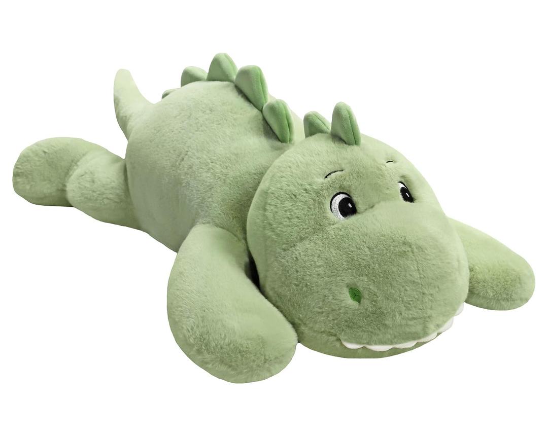 31 inch 5 lbs Dinosaur Weighted Stuffed Animals, Large Weighted Plush Animal, Cute Plush Toy Pillow, Soft Dino Plushie Gifts for Adults, Kids, Boys and Girls (Green)