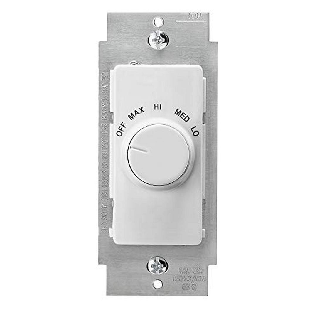 Leviton RTF01-10W Decora Illumatech Quiet Fan Speed Control, 120 Vac, 60 Hz, 1.5 A, White