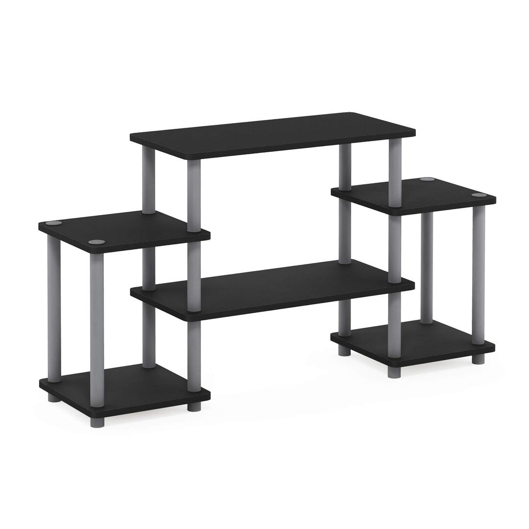 FurinnoTurn-N-Tube No Tools Entertainment Center, TV Unit, TV Stands, Black/Grey,105.4 (W) x 58 (H) x 29.5 (D) cm