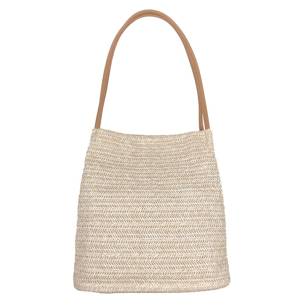 AphoraenyStraw Beach Bag Buckets Totes Handbag Shoulder Bag Tote Bag Women Summer Handbag