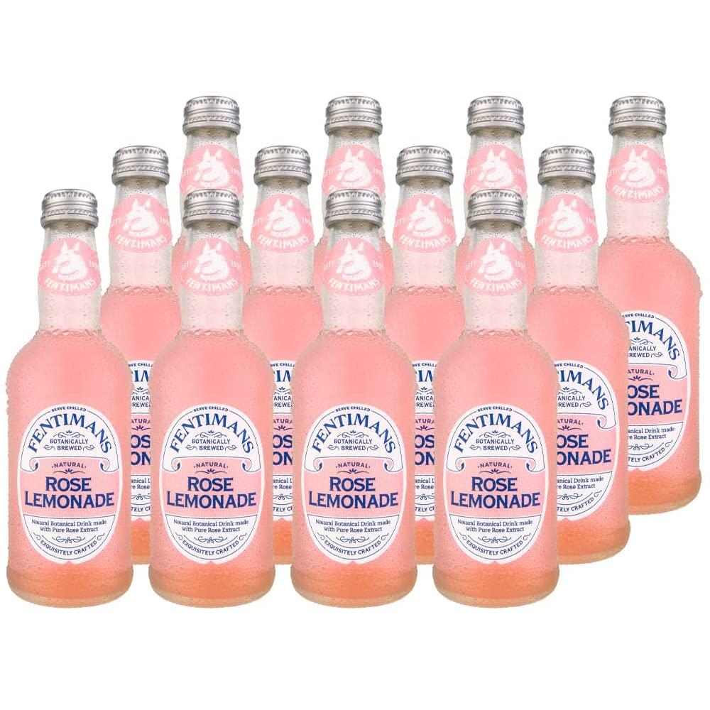 FentimansSparkling Rose Lemonade - Sparkling Pink Lemonade with Natural Ingredients, Mixer, Craft Soda, Botanically Brewed Lemonade - 9.3 Fl Oz (Pack of 12)