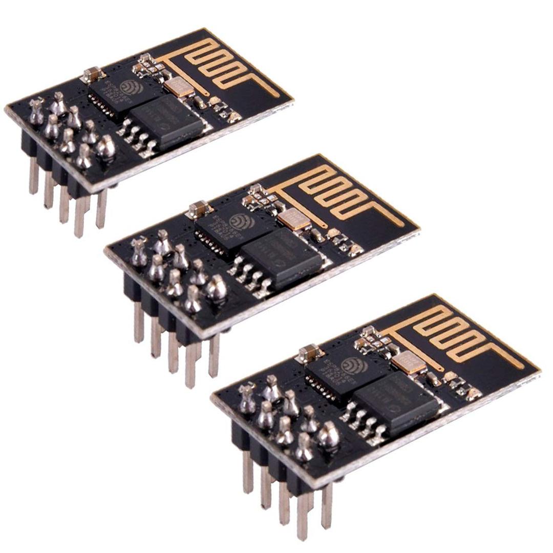 HiLetgo3pcs ESP8266 ESP-01 Serial WiFi Wireless Transceiver Wireless Module Development Board LWIP AP+STA Compatible with Arduino