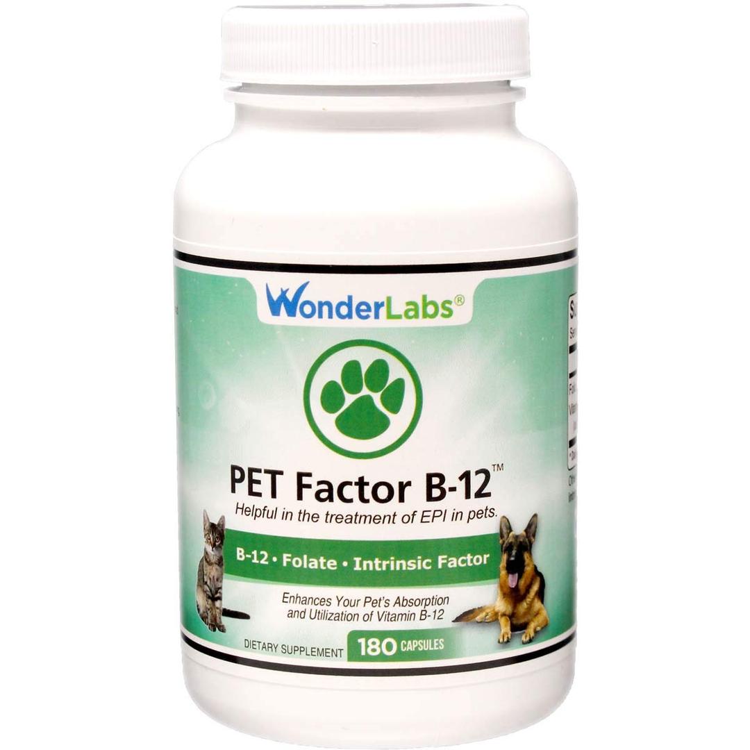 Pet Factor B-12 | Vitamin B-12 in Methylcobalamin Form | Popular in Treatment of EPI in Dogs 180 Capsules