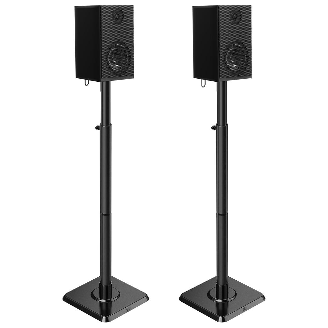 Mounting Dream Speaker Stands Height Adjustable for Satellite & Small Bookshelf Speakers, Set of 2 Floor Stand Mount for Bose Polk JBL Sony Yamaha and Others - 11LBS Capacity MD5402