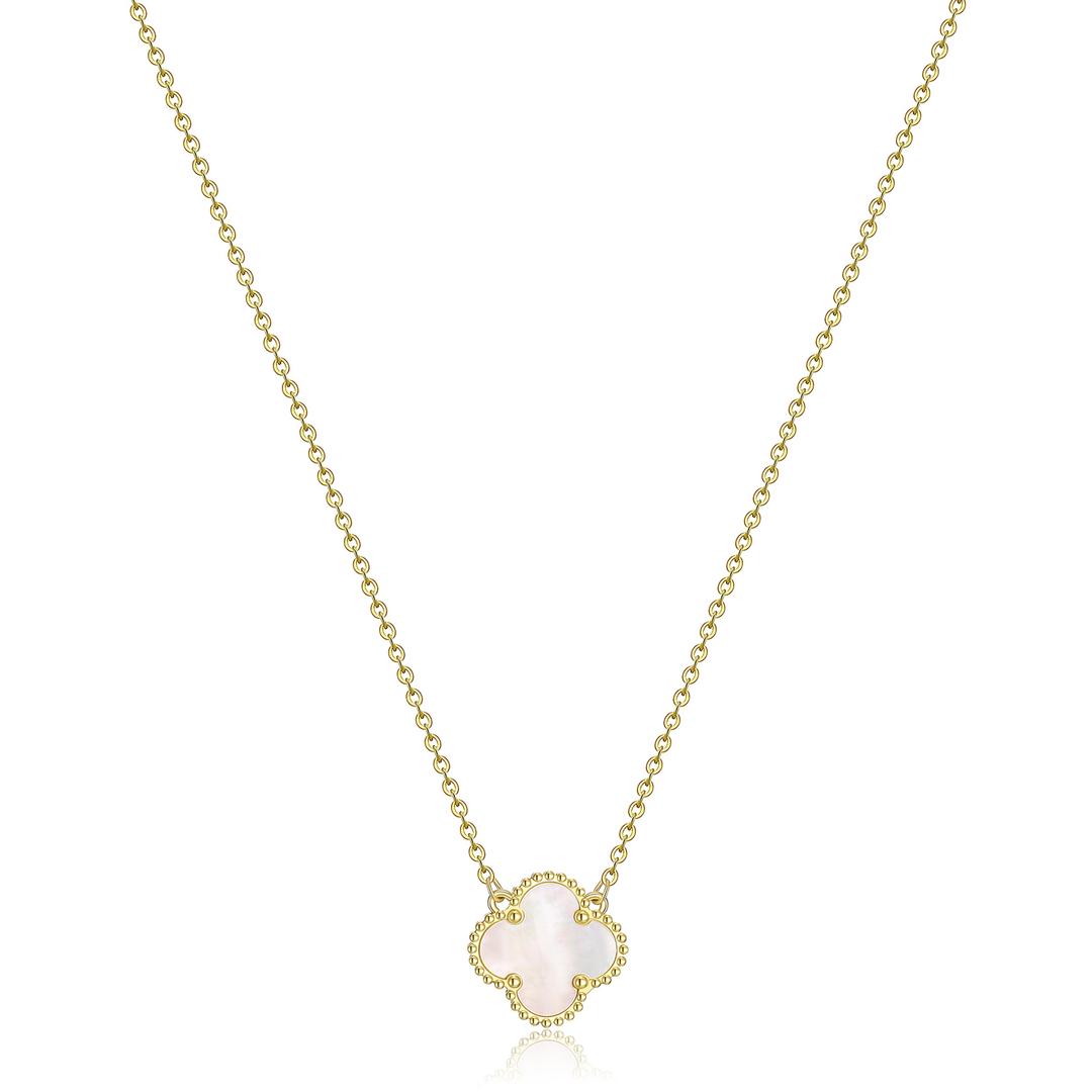 Clover Pendant Necklace for Women 18K Gold Plated Four Leaf Clover Necklace Lucky Simple Necklace Jewelry Gifts for Women