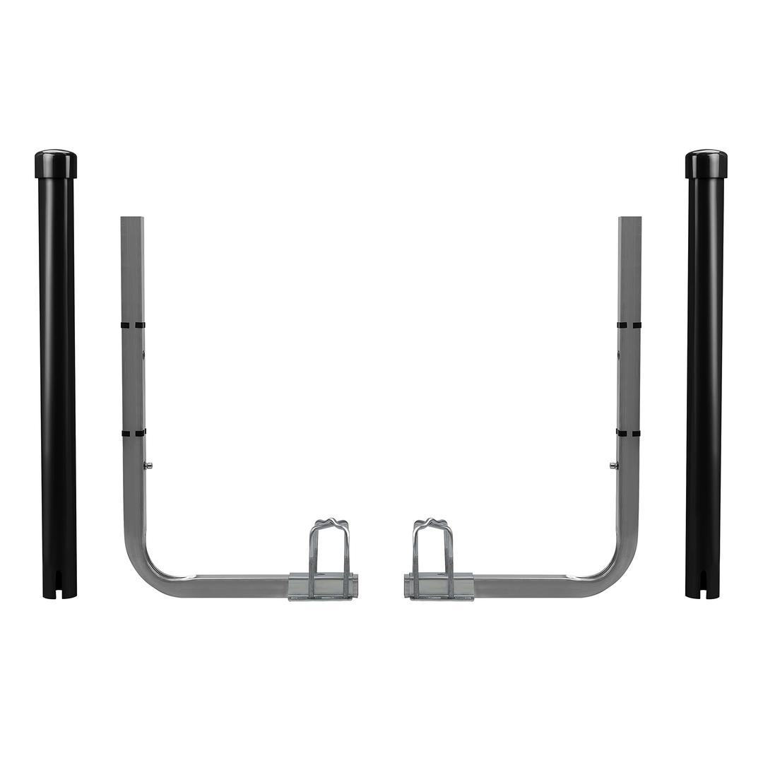 JY PERFORMANCE Boat Trailer Guide-ons, 40"/48" Adjustable, 2PCS Rustproof Electro-Galvanized Steel Trailer Guide ons, Trailer Guides with Black PVC Pipes, for Ski Boat, Fishing Boat, Sailboat Trailer