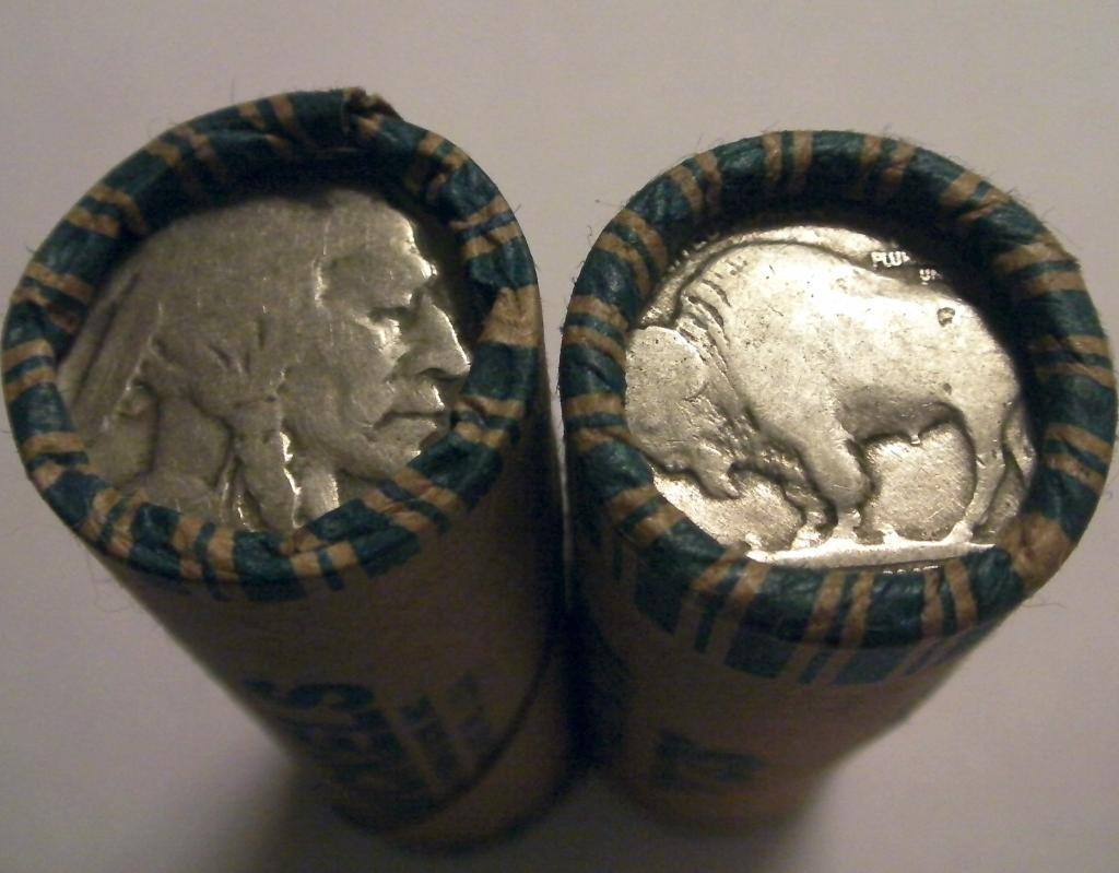 US Mint 1913-1938 Full Roll 40 Coins- ALL DATELESS Buffalo Nickels Circulated