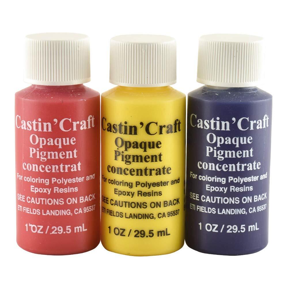 Casting Resin 1 Oz Opaque Dye Primary Color Set