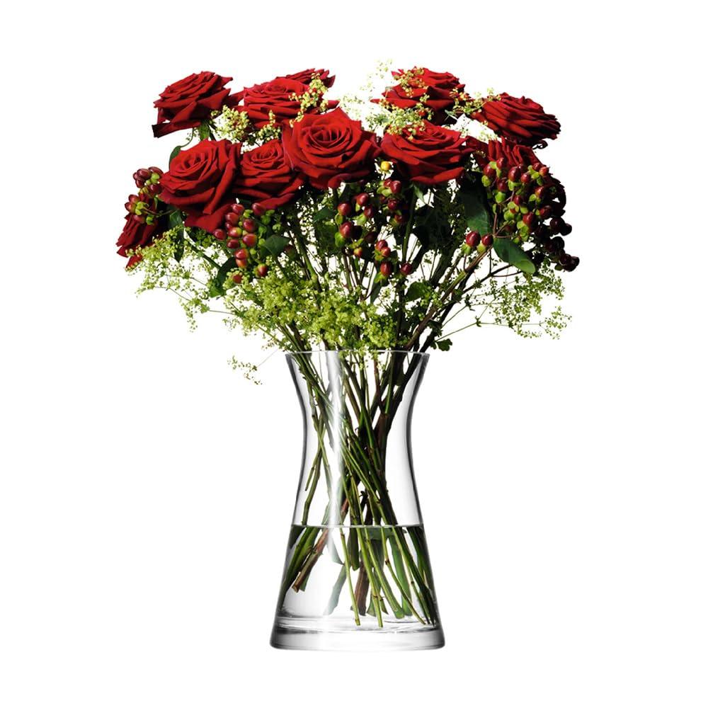 LSA International Flower Mixed Bouquet Vase H 29 cm Clear| 1 Unit | Mouthblown and Handmade Glass | FW08