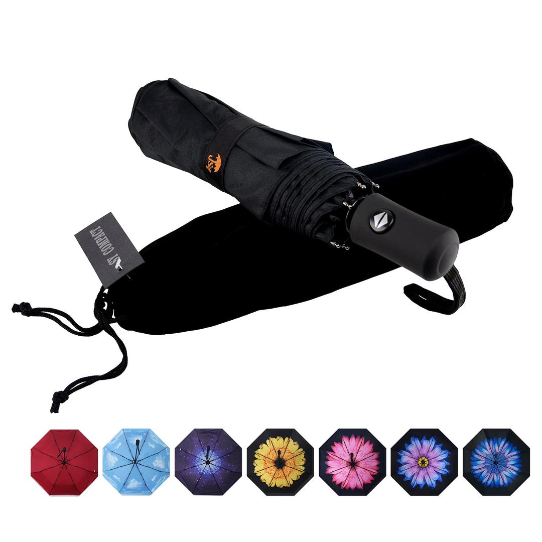 SY COMPACT Travel Umbrella Windproof Automatic Umbrellas-Factory Outlet umbrella