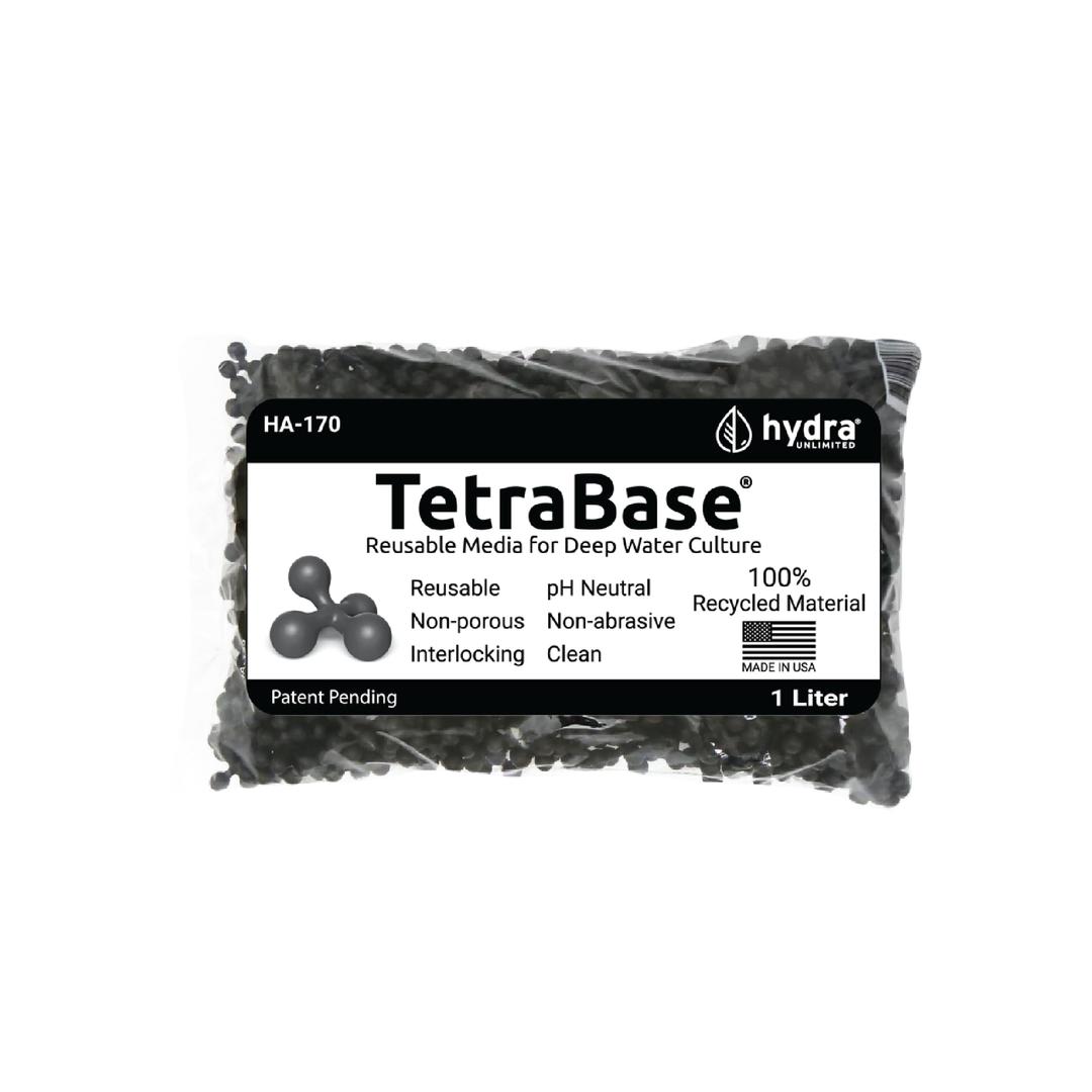 TetraBase Hydroponic Grow Media 1 Liter Bag | Reusable, pH Neutral, Non-Porous, Clean, Interlocking. Deep Water Culture DWC and Recirculating Deep Water Culture RDWC Grow Media (1 Liter)