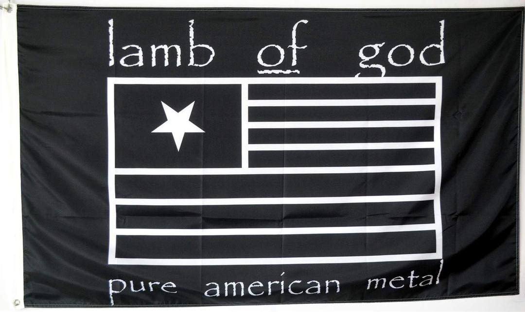 Mountfly Lamb of God Pure American Metal Flag Banner 3x5Feet Man Cave Decor