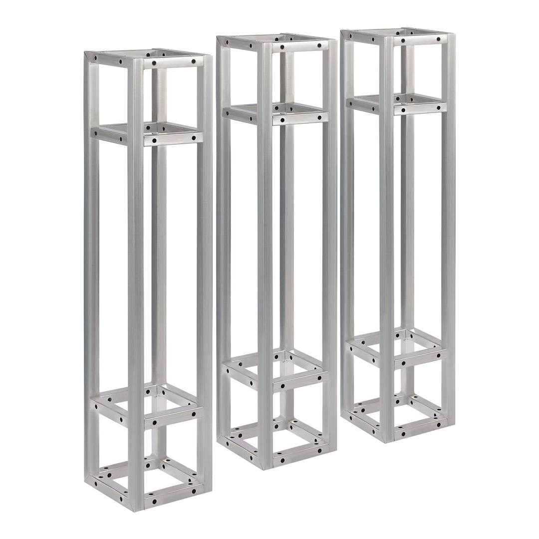 DJ Square Box Truss, 3 Packs Trussing Segment Kit, DJ Lighting Truss TV Mount Stand Stage/Club DJ Lighting Truss Tower Totem, 39.37" x 7.87" x 7.78"