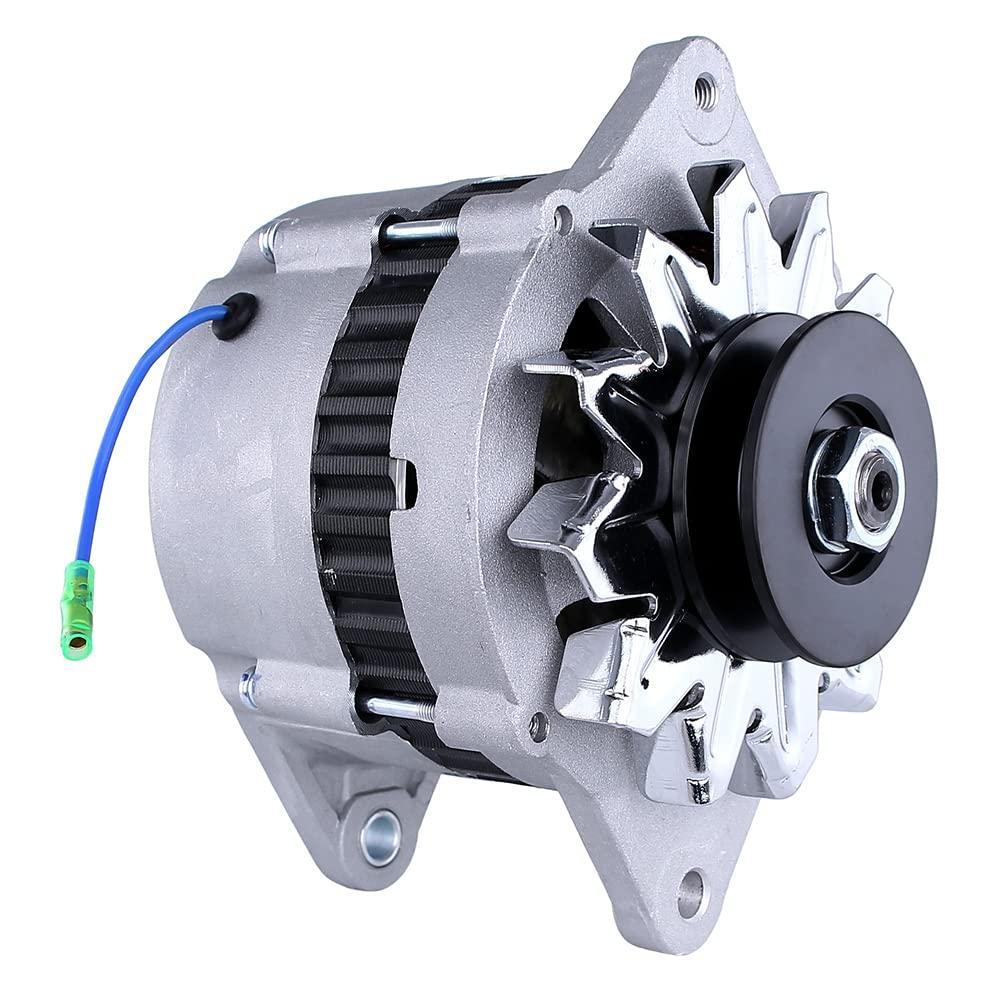 RAREELECTRICAL NEW 12V 80A ALTERNATOR COMPATIBLE WITH YANMAR MARINE ENGINE 4LHA-STE 6LY-ST 6LY-STM LR18003A