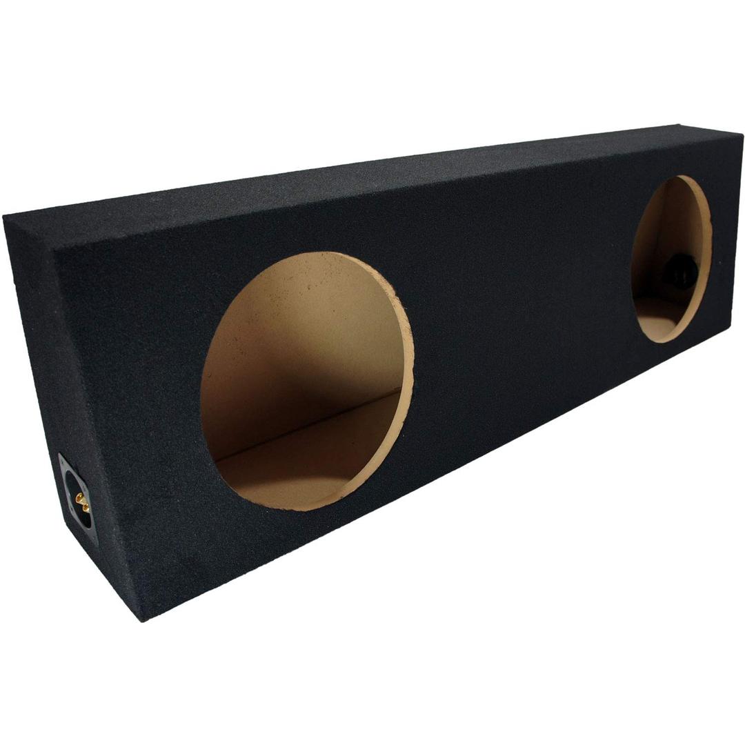 American Sound ConnectionDual 12" Subwoofer Regular Standard Cab Truck Sub Box Enclosure 5/8" MDF - Black