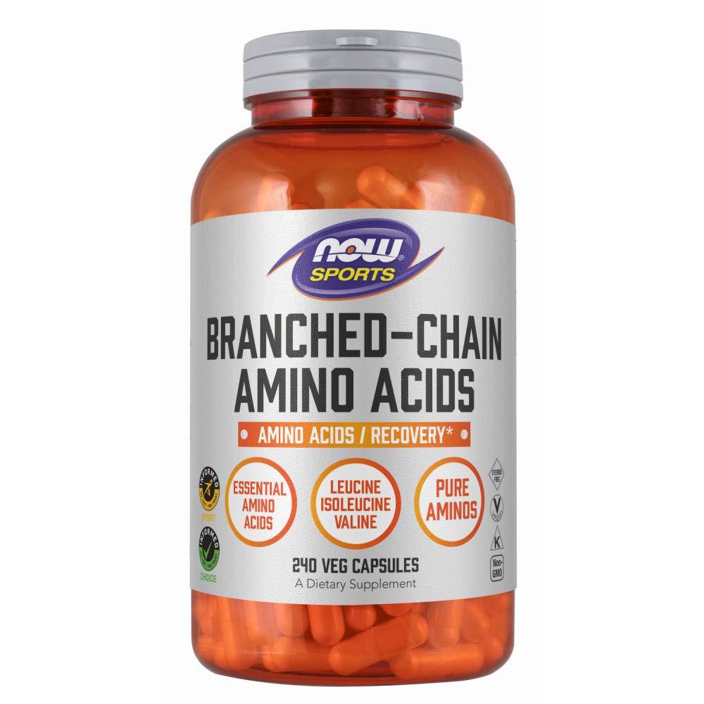 NOW Foods Sports Nutrition, Branched Chain Amino Acids, With Leucine, Isoleucine and Valine, 240 Veg Capsules