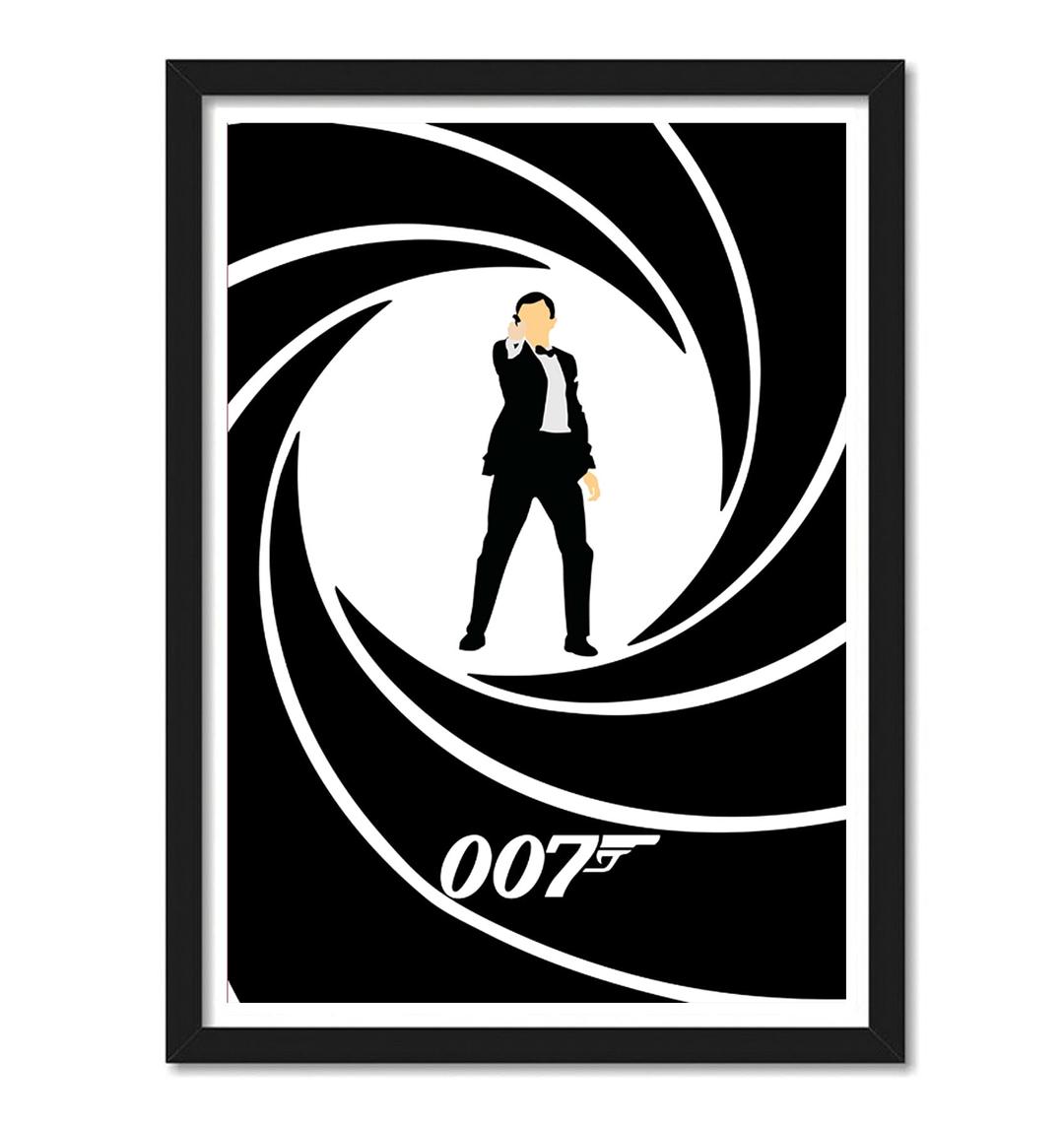 Good Hope - James Bond Poster Framed Acrylic Glass Wall Art for Room & Office (10 Inch X 13 Inch, Multicolour)