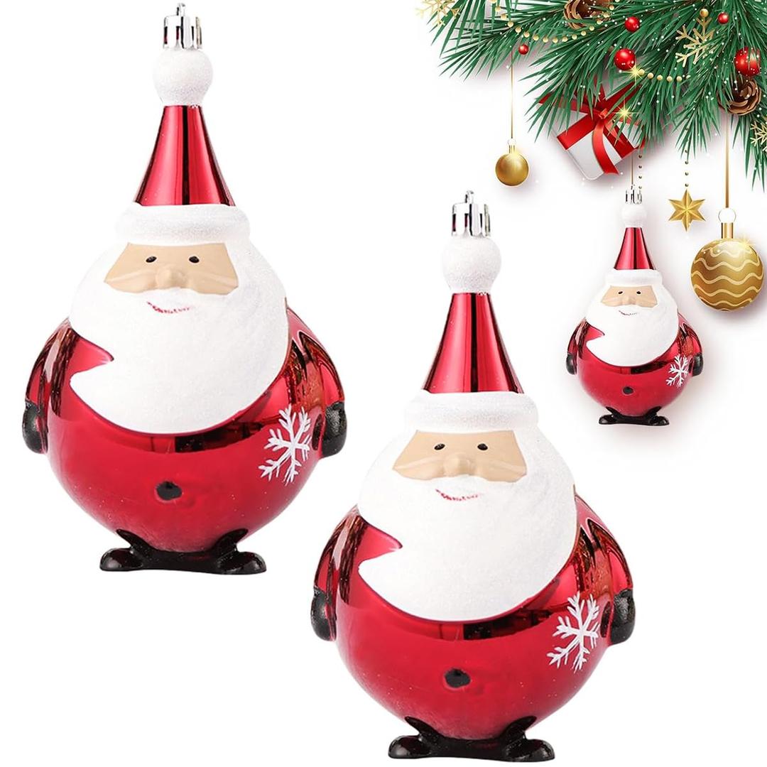 Christmas Decorations, Christmas Hanging Ornaments 2PCS Cute Santa Hanging Decorations Santa Claus Hanging Pendants for Christmas Tree Fireplace Home Decor