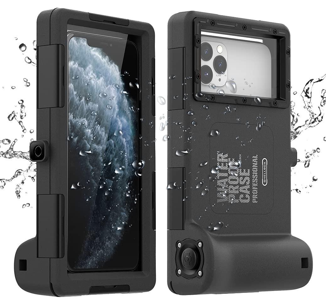 Waterproof Phone Case Professional 50ft Diving for All Samsung iPhone Series, Universal Waterproof Cell Phone Cover for Outdoor Surfing Swimming Snorkeling Photo Video (Black)