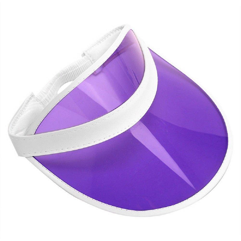 Nicky Bigs NoveltiesClear Colored Plastic Sun Visors Hat - Casino Dealer Poker - Beach Sunhat Tennis Golf Visor for Women