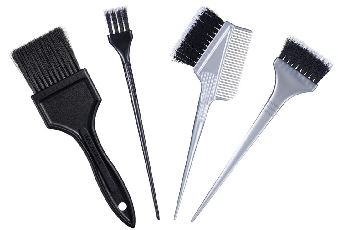 Hair Dye Brush Set -4 Pack, Hair Color Applicator Balayage Highlight Tint Brushes Comb Kit-Different Size