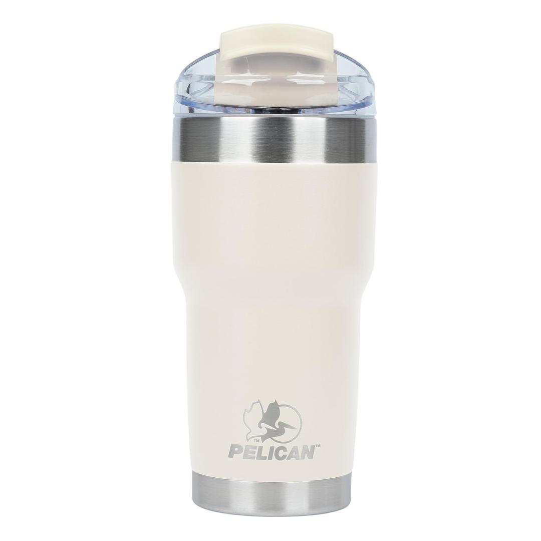 Pelican Hydration Pelican Traveler™ 22 oz Vacuum Insulated Tumbler - Stainless Steel Double Wall Travel with Dual Lid, Powder Coated Insulated Coffee Mug For Hot Cold Drinks, Linen