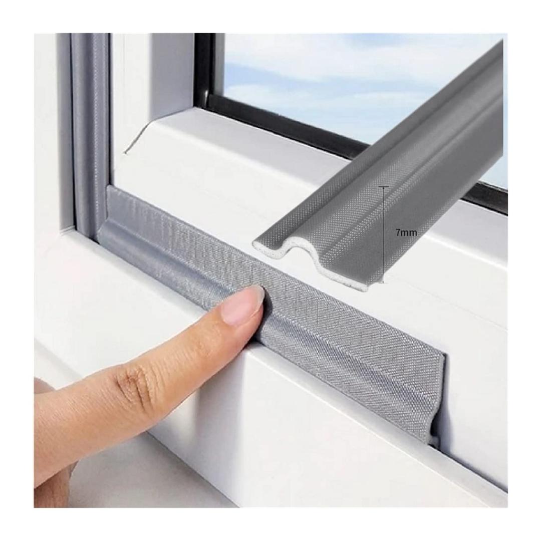 80IN Self Adhesive Window Gap Sealing Strip, Windproof Soundproof Weather Stripping Door Seal, PU Foam Sliding Door Bottom Seal Tape Guard Sealer Dust Stopper for Windows Doors Insulation (Gray)