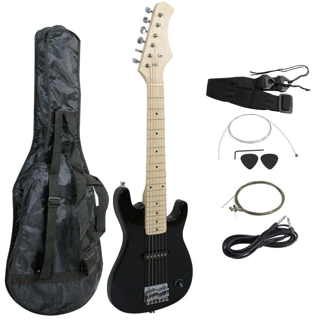 Smartxchoices 30" Kids Mini Electric Guitar Bass Guitar Bundle Kit for Beginners Starter with Gig Bag Cable Strap Picks Combo Accessory