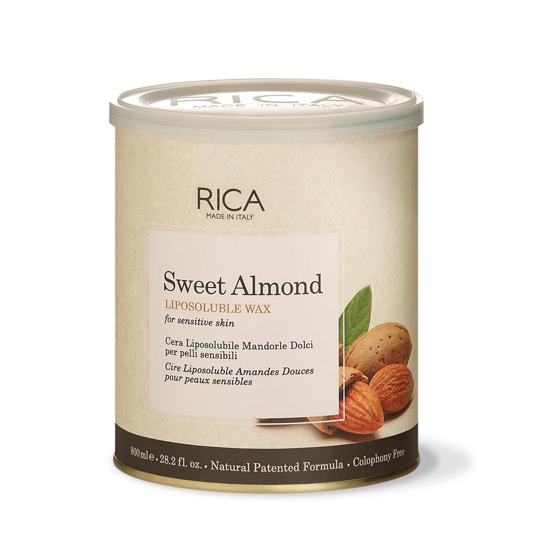 Rica Sweet Almond Liposoluble Painless Hair Removal Wax For Men & Women| Quick & Easy Tan Removal Waxing for Sensitive Skin| 800 ml, Pack of 1