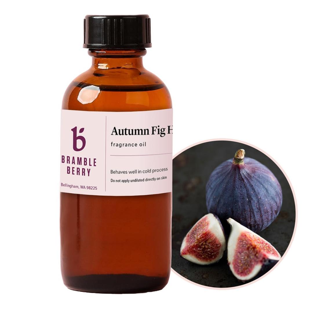 Bramble Berry Autumn Fig Harvest Fragrance Oil (2 Fl oz) | Great for Making DIY Soap, Candles, Lotion, Bath Bombs, Skin & Body Care | Vegan, Phthalate & Paraben Free