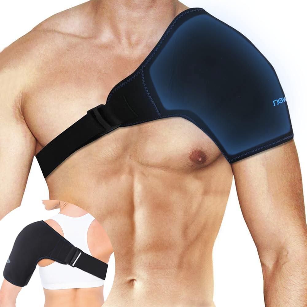 NEWGO Shoulder Ice Pack Rotator Cuff Cold Therap, FSA HSA Eligible, Shoulder Ice Pack Wrap Cold Pack for Shoulder Pain Relief, Recovery After Shoulder Surgery, Sore Muscles, Tendonitis (M)