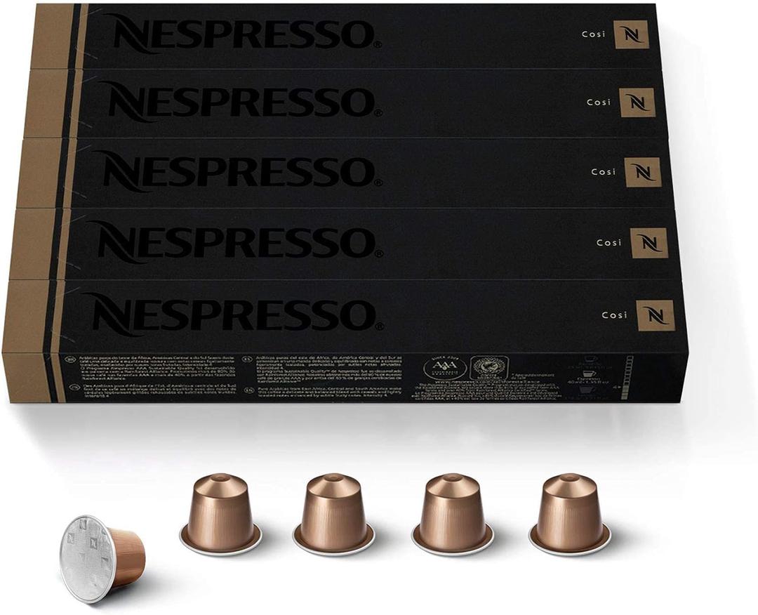 NespressoCapsules Original Line, Cosi, Mild Roast Espresso Coffee, 50 Count Coffee Pods