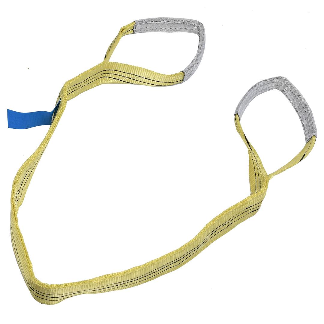 Flat Lifting Sling, Smooth Wear Resistance 3T Load Crane Slings 75mm Wide PES for Hoisting Equipments(5m (16.40ft))