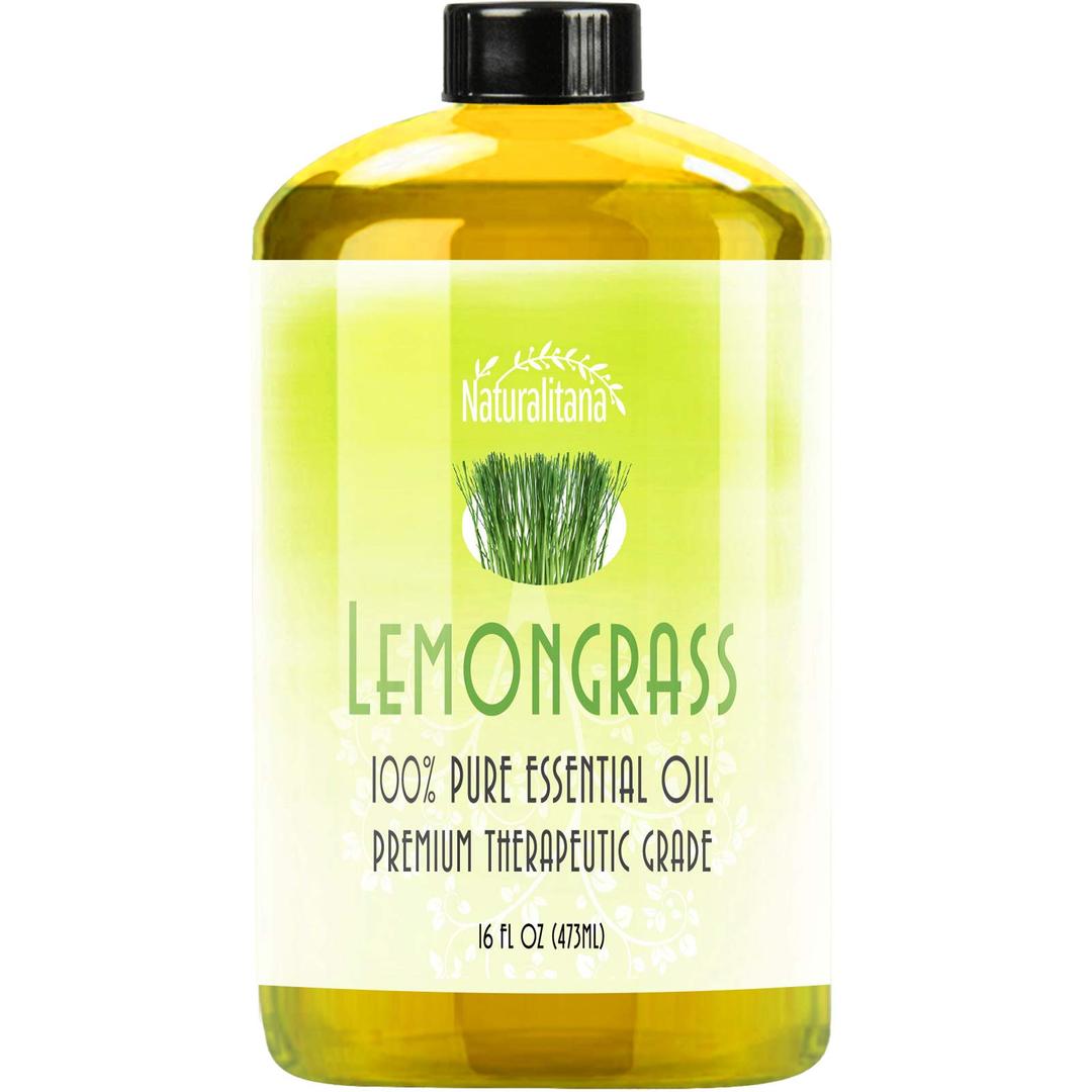 Lemongrass Essential Oil (16oz Bulk) Pure Unadulterated Therapeutic Grade Essential Oil for Aromatherapy, Soap, Candle Making - Lemon Grass Essential Oil for Diffuser