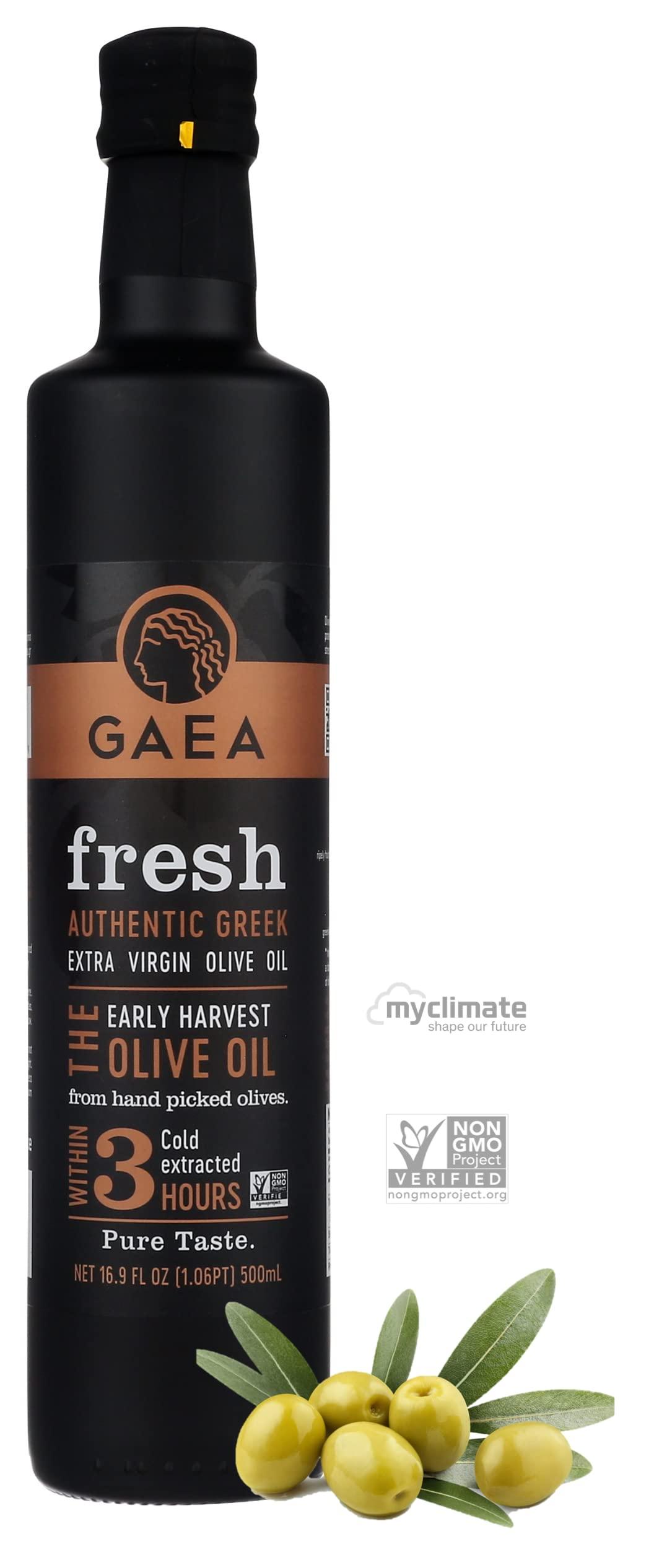 Gaea Greek Fresh Special Reserve Extra Virgin Olive Oil | First Cold Pressed Limited Edition | Non-GMO | Robust Flavor Perfect for Dressings| 16.9oz glass bottle delivered in a protected clamshell box