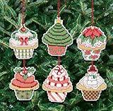 Janlynn 21-1390 Christmas Cupcake Ornaments Counted Cross Stitch Kit