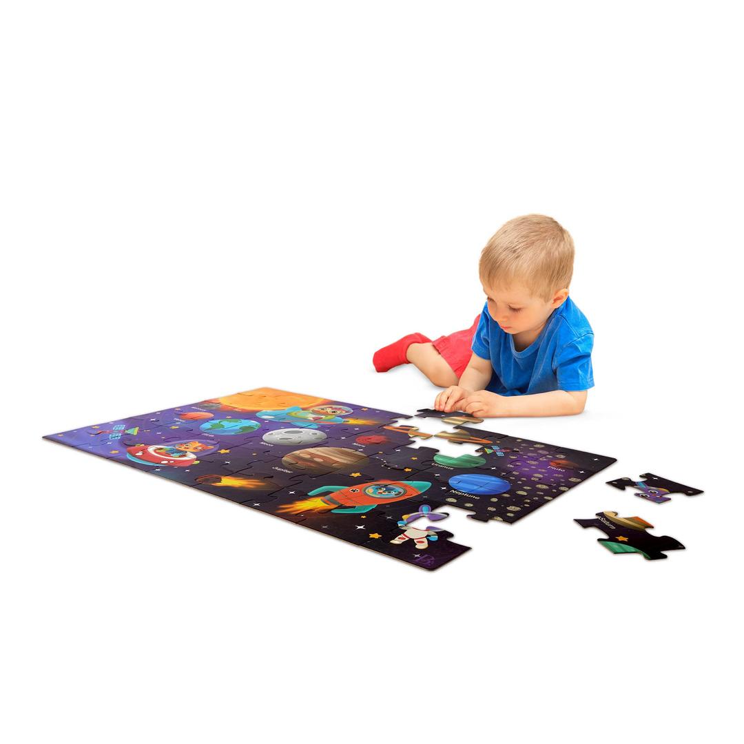 B. Toys – Floor Puzzle – 48-Piece Solar System Puzzle – Large 2 x 3 Feet Jigsaw Puzzle for Kids – Planets, Astronauts, Solar System, Space – 3 Years + – Gigantic Jigsaw - Solar System