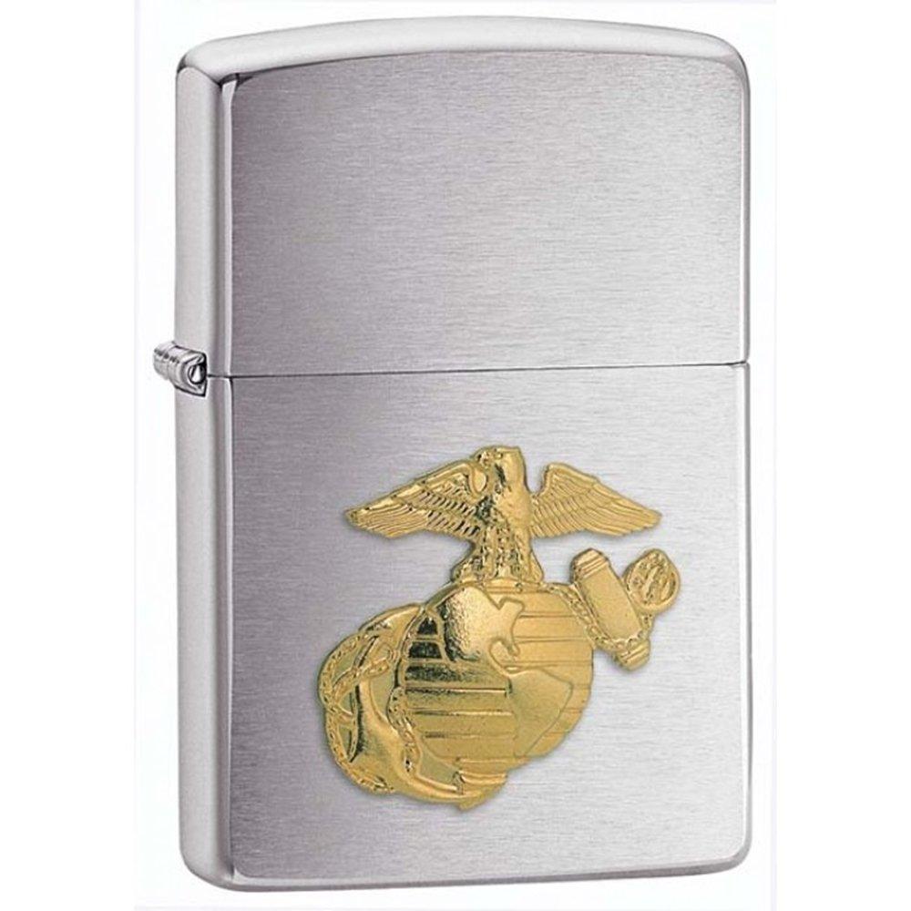 ZippoLighter - Personalized Message Engraved on Backside for U.S. Marine Corps USMC Windproof Zippo Lighter (Marine #280MAR)