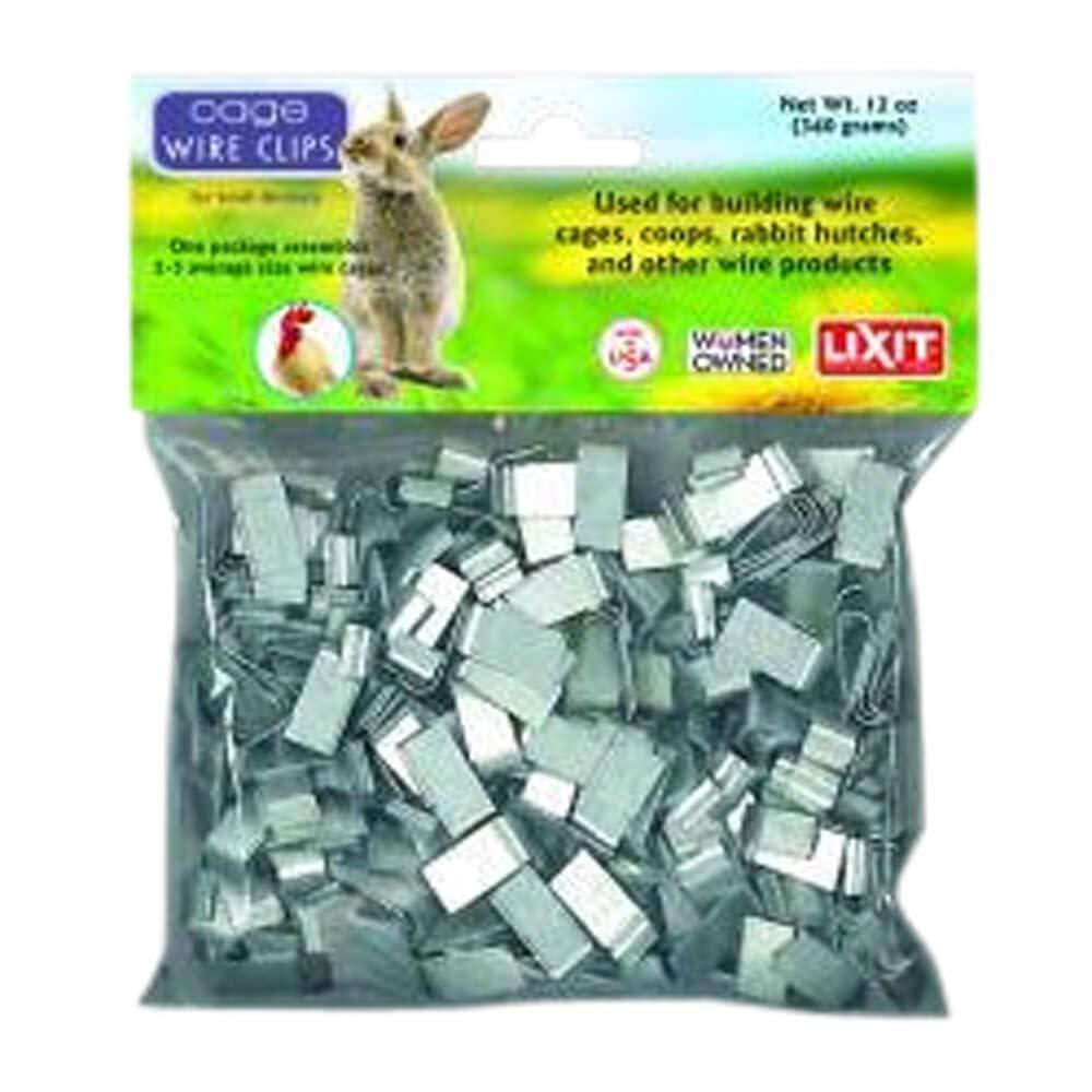 Lixit Metal Wire Cage Clips for Assembling and Repairing Rabbit Hutes and Homes. (.75 Pounds)