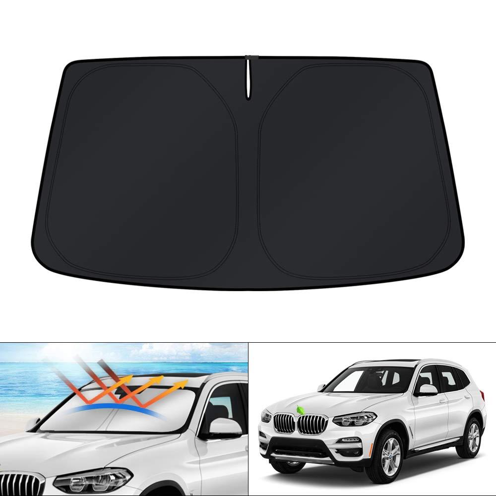 KUSTCustom Fit Windshield Sun Shade for 2018-2023 2024 BMW X3 Window Shade Sun Visor Protector Foldable Sunshade Blocks UV Rays Keep Your Car Cooler