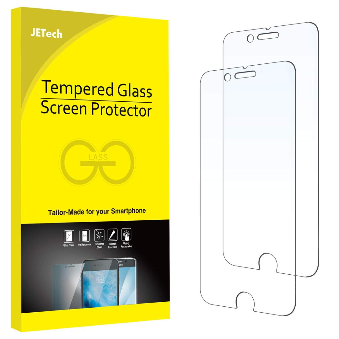 JETechScreen Protector for iPhone 8 Plus and iPhone 7 Plus, 5.5-Inch, Tempered Glass Film, 2-Pack