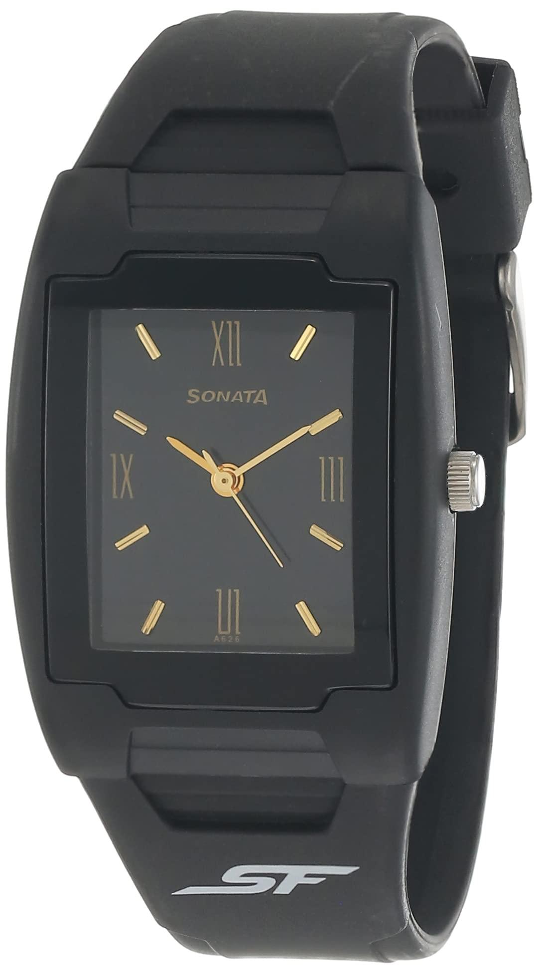 SonataSuper Fibre Analog Black Dial Men's Watch -NM7920PP13 / NL7920PP13/NP7920PP13