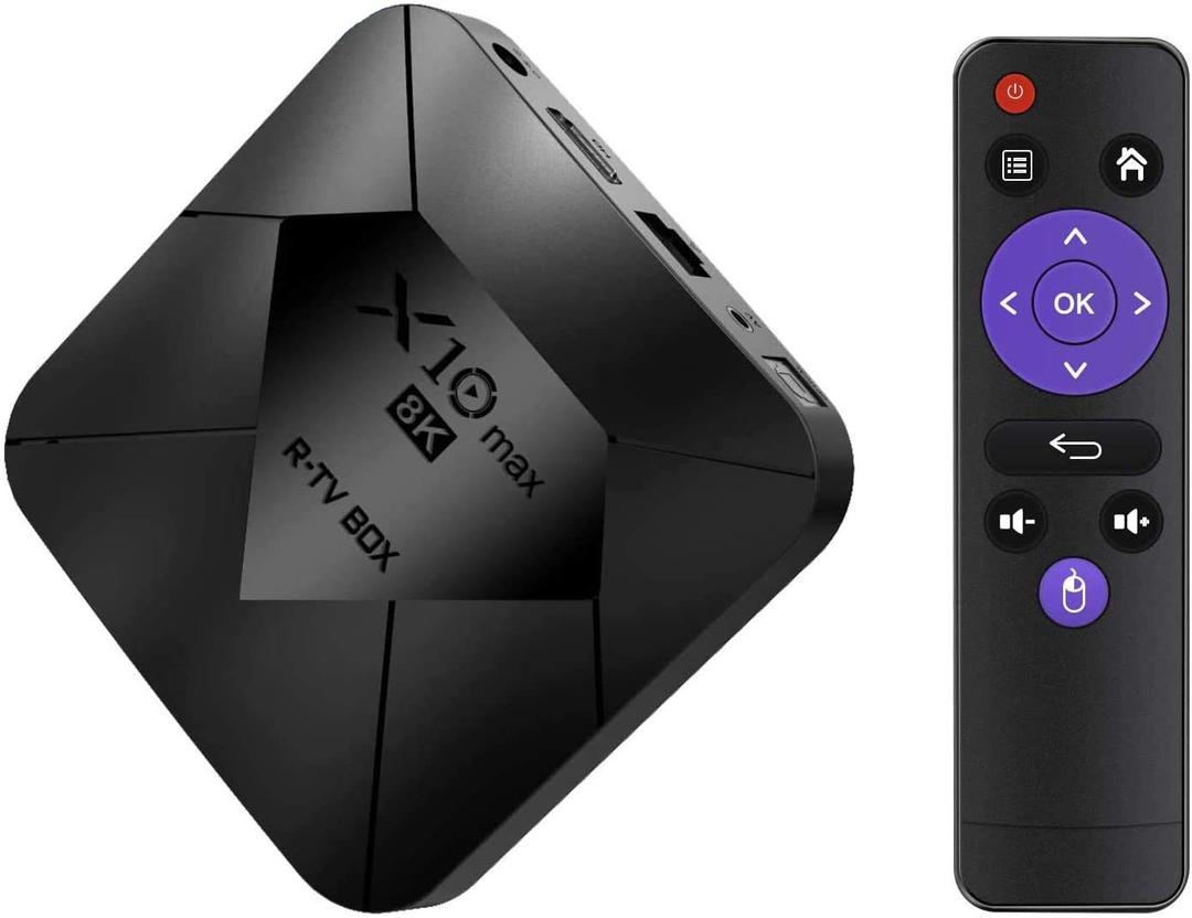 XGODY Smart TV Box X10 MAX,4G+128G Android 9.0 TV Box mit S905X3 Quad-Core Cortex-A55,8K HD/HDMI 2.1 / H.265 / USB3.0 Smart Media Box,Bluetooth Wifi 2.4G/5G Android Streaming Box