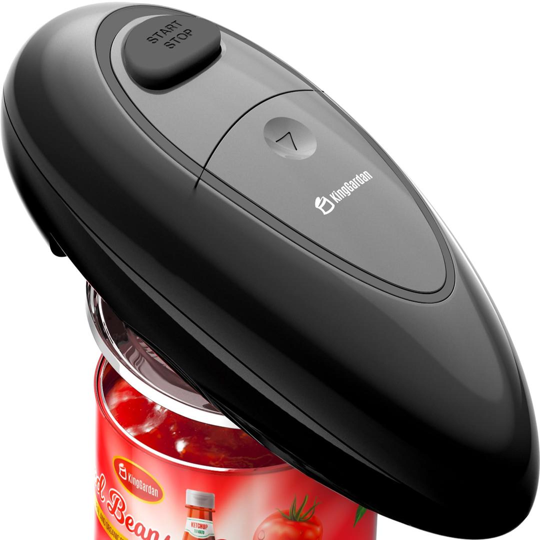 Electric Can Opener, One-Touch Automatic Can Opener with Smooth Edge, Battery Operated Handheld Can Opener for All Can Sizes, Best Kitchen Gadget for Seniors, Arthritis, and Weak Hands, Gifts (Black)