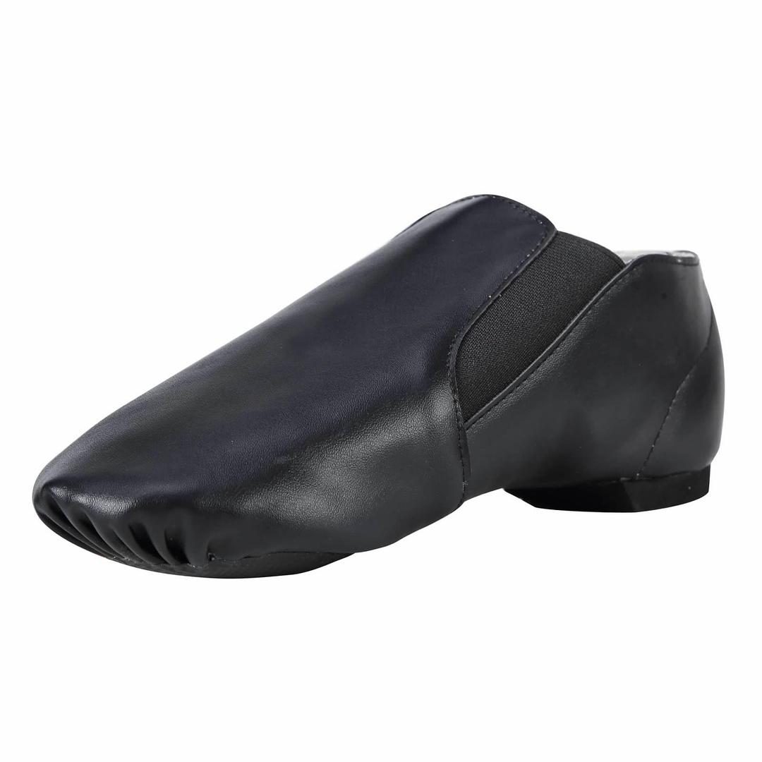 DynadansUnisex PU Leather Upper Slip-on Jazz Shoe with Elastics for Women and Men's Dance Shoes UG