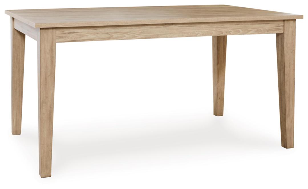 Signature Design by Ashley Gleanville Contemporary Dining Table, Light Brown