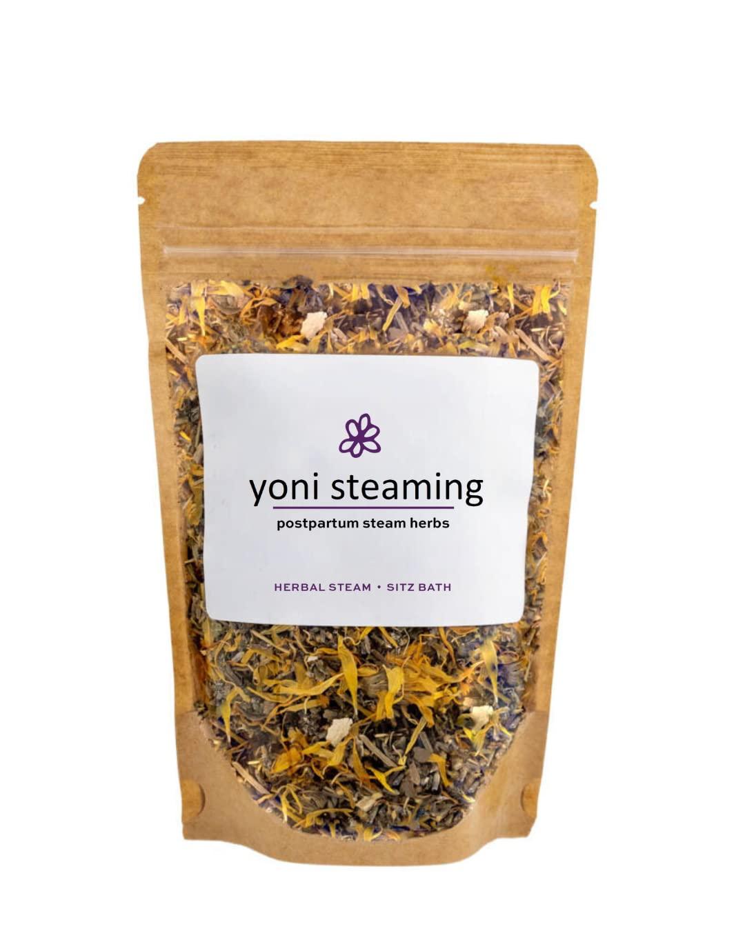 Postpartum Yoni Steaming Herbs & Soothing Sitz Bath Soak For Birth Recovery | Natural Remedy For Healing Perineal Tissues, Hemorrhoids, Episiotomies | 100% Organic Vaginal Steam Herbs | 2-3 Steams