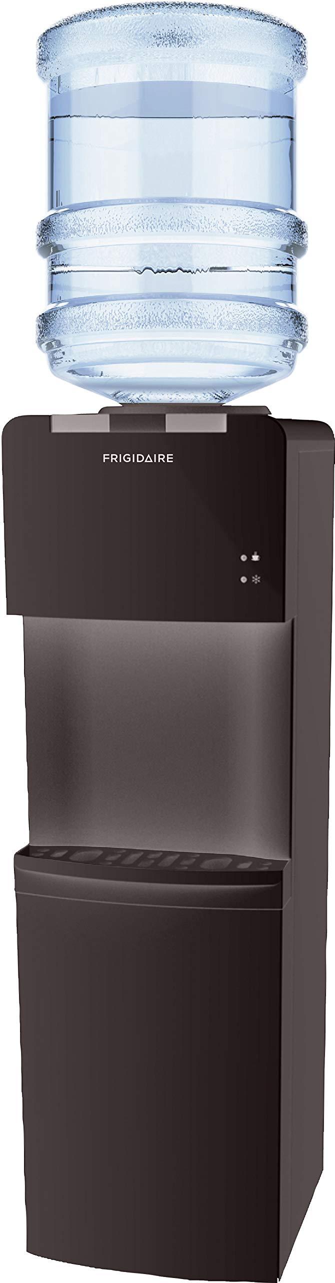 Frigidaire EFWC498 - Top Loading Cooler Dispenser -Hot & Cold Water - Child Safety Lock - Innovative Slim & Sleek Design, Holds 3 or 5 Gallon Bottles - Black